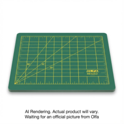 OLFA 6" x 8" Double Sided Rotary Mat, Green (1160766)