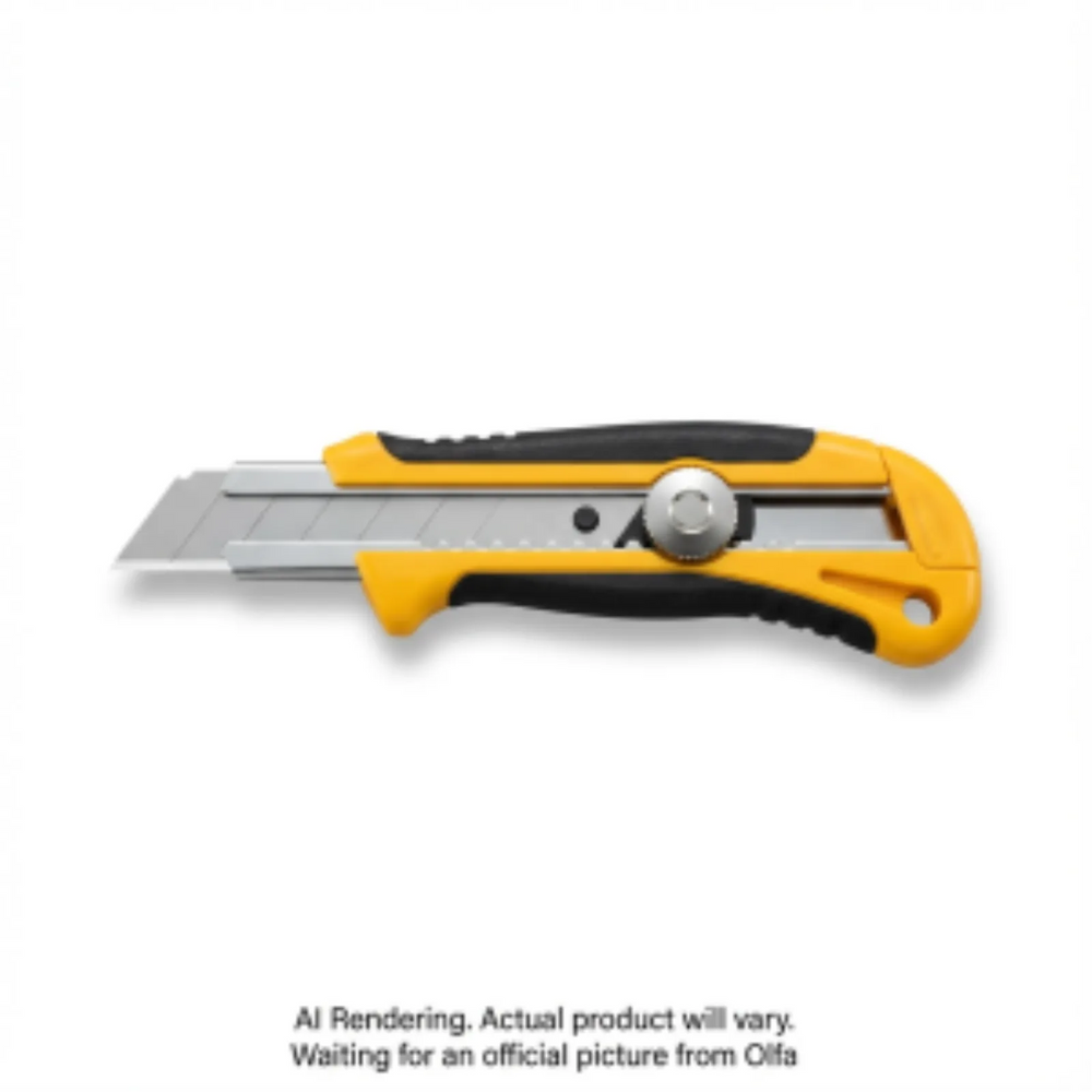 OLFA 25mm H-1/CP3 Rubber Inset Utility Knife, 3pk