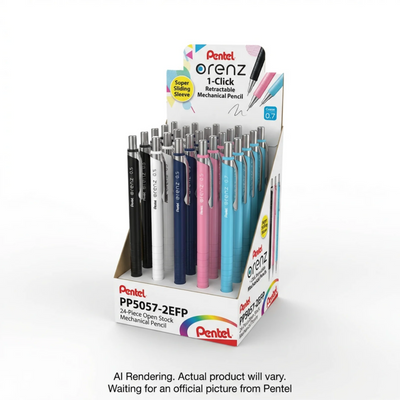 Pentel Orenz Retractable Mechanical Pencil Assorted 24PC Display (PP5057-2EFP)