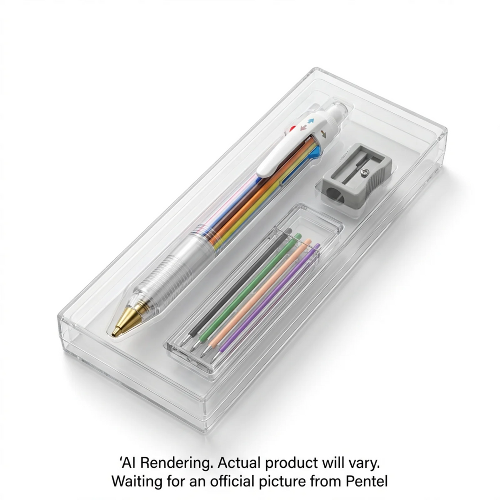 Pentel Art Multi 8 Colour Pencil and Refill Lead Display