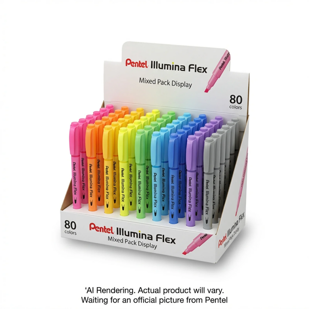 Pentel Illumina Flex Highlighter Mixed Pack Display