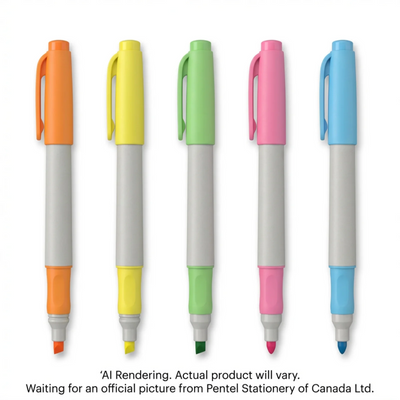 Pentel Illumina Flex Highlighter Dual Tip Chisel and Bullet 5PC Pack (SLW11-5)