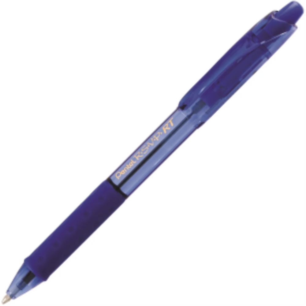 R.S.V.P. RT Colours Retractable Ballpoint Pen, (1.0mm), Blue Barrel, Blue Ink
