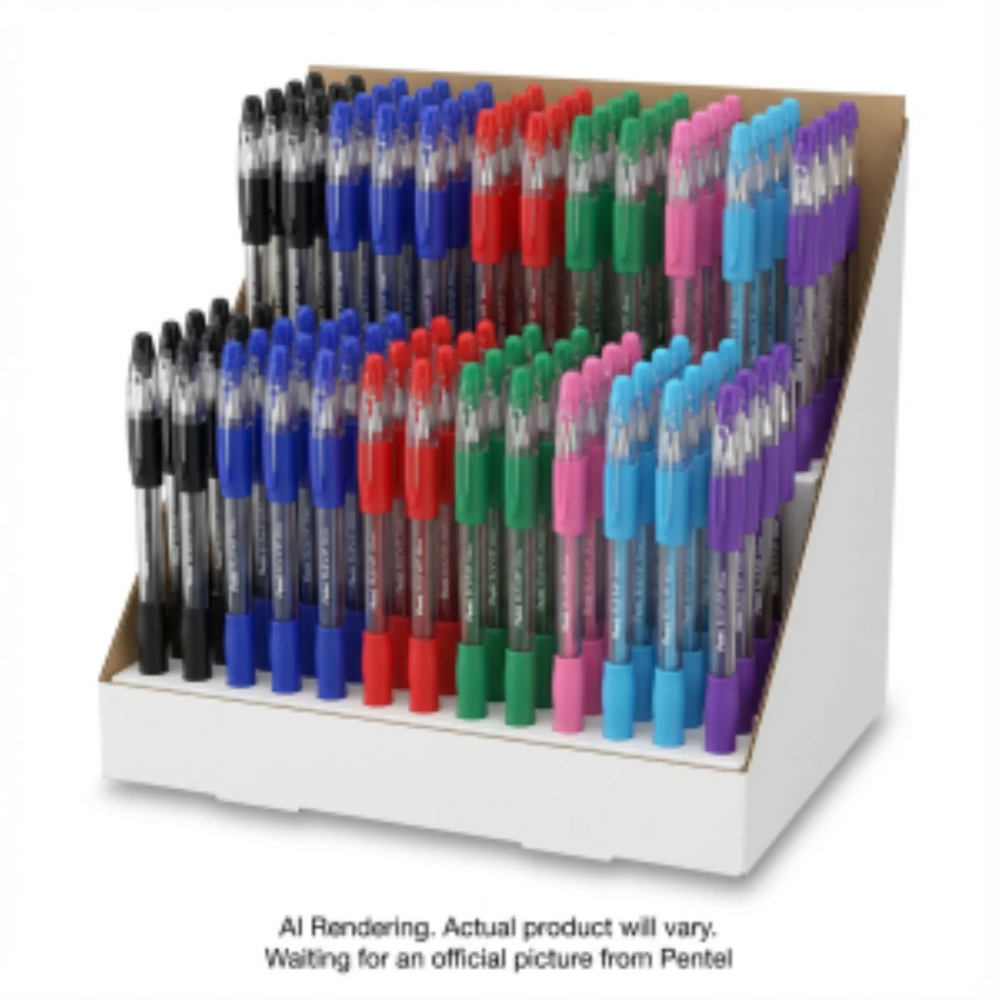 R.S.V.P. Ballpoint Pen, (0.7mm), Assorted Ink Colors, Open Stock Display, 144PCS