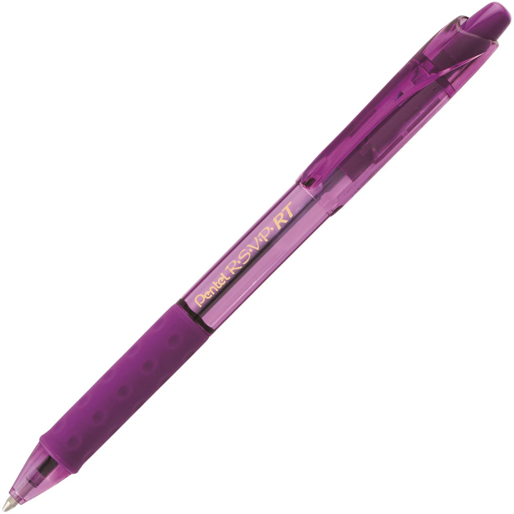 R.S.V.P. RT Colours Retractable Ballpoint Pen, (1.0mm), Violet Barrel, Violet Ink