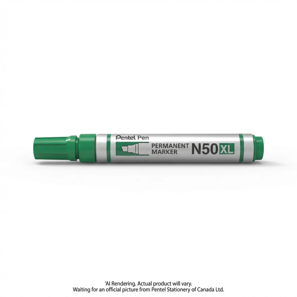 Pentel Pen Permanent Marker, Extra Bold Chisel Tip, Green Ink