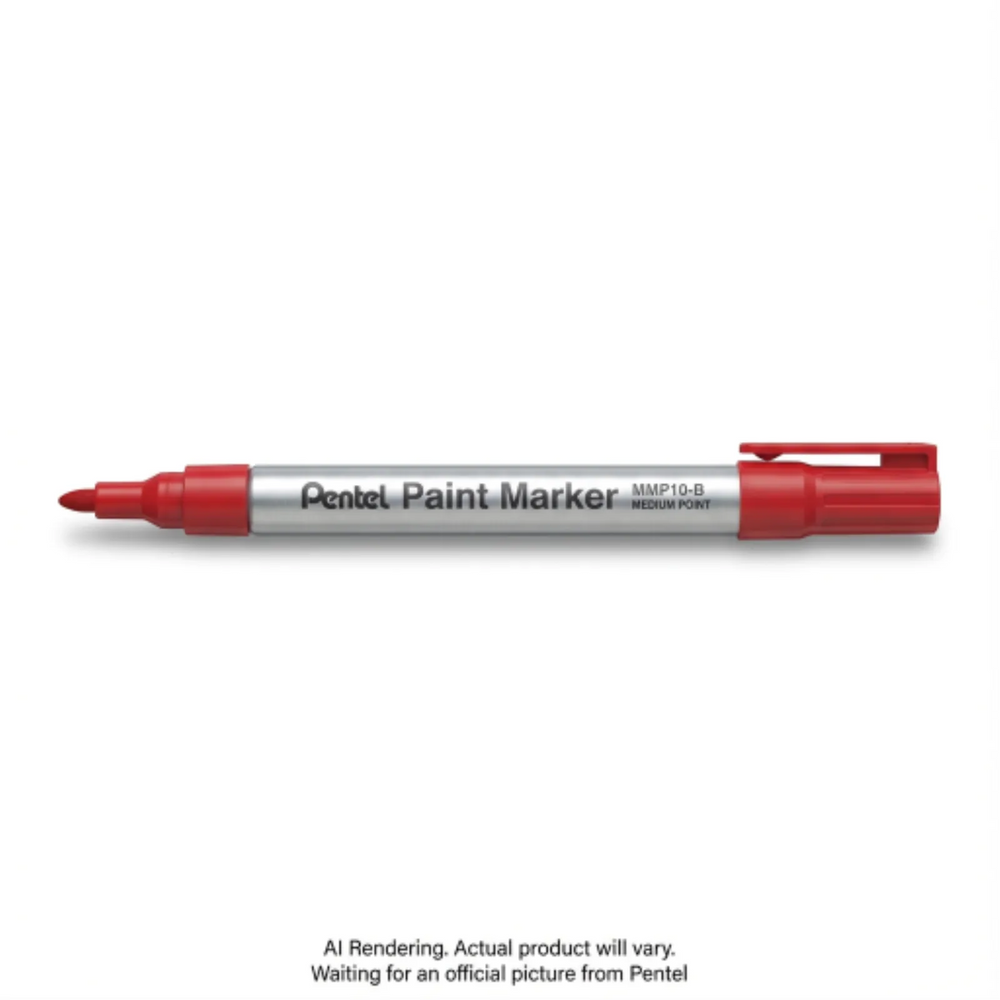 Pentel Paint Marker, Medium Point (4.5mm), Bullet Tip, Red Ink