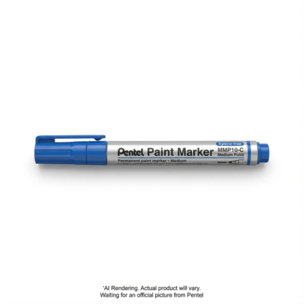 Pentel Paint Marker, Medium Point (4.5mm), Bullet Tip, Blue Ink