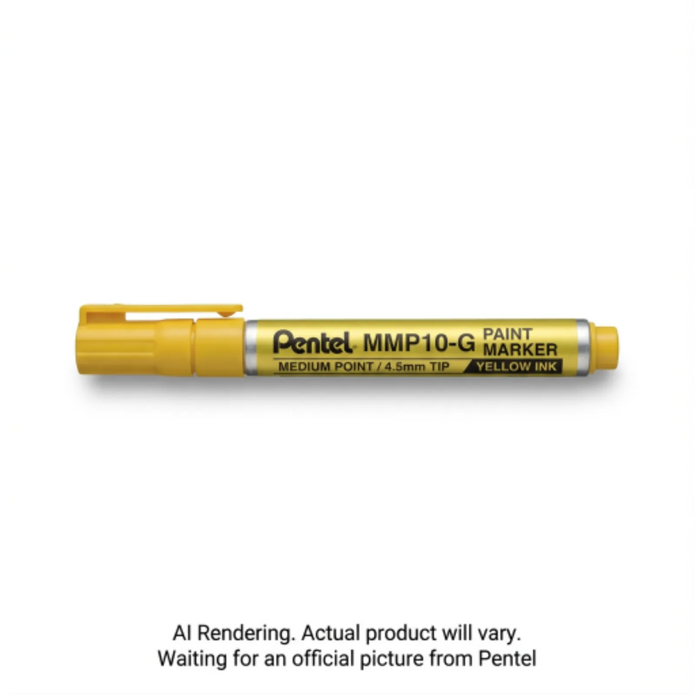Pentel Paint Marker, Medium Point (4.5mm), Bullet Tip, Yellow Ink