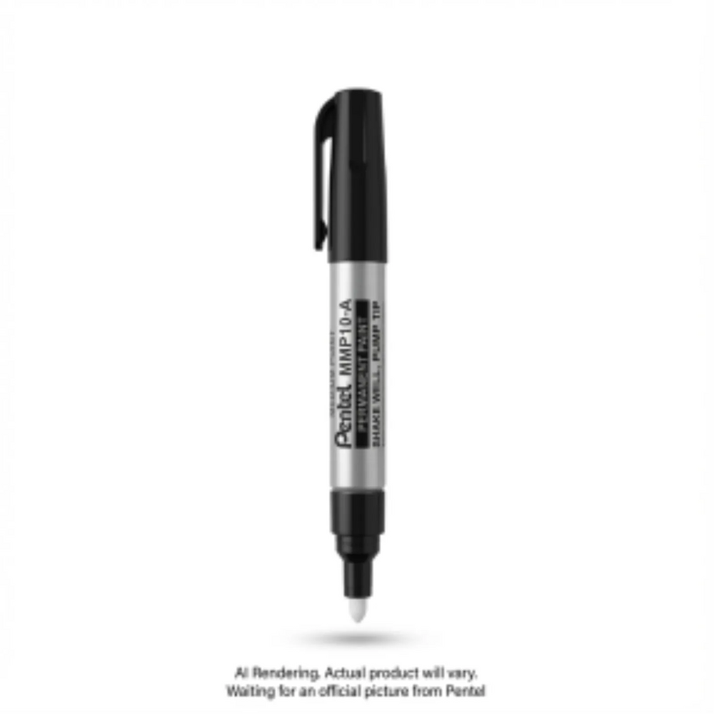 Pentel Paint Marker, Medium Point (4.5mm), Bullet Tip, Black Ink