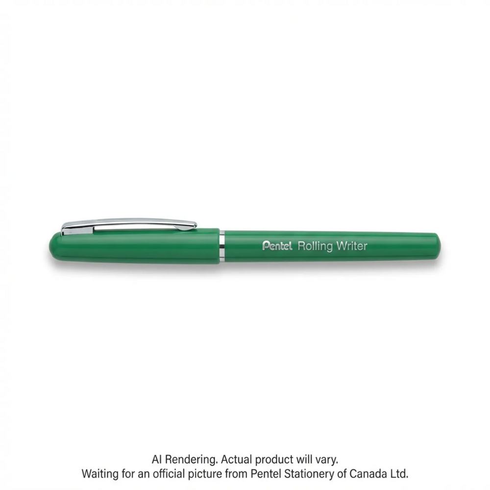 Pentel Rolling Writer Roller Ball Pen, (0.8mm), Green Ink