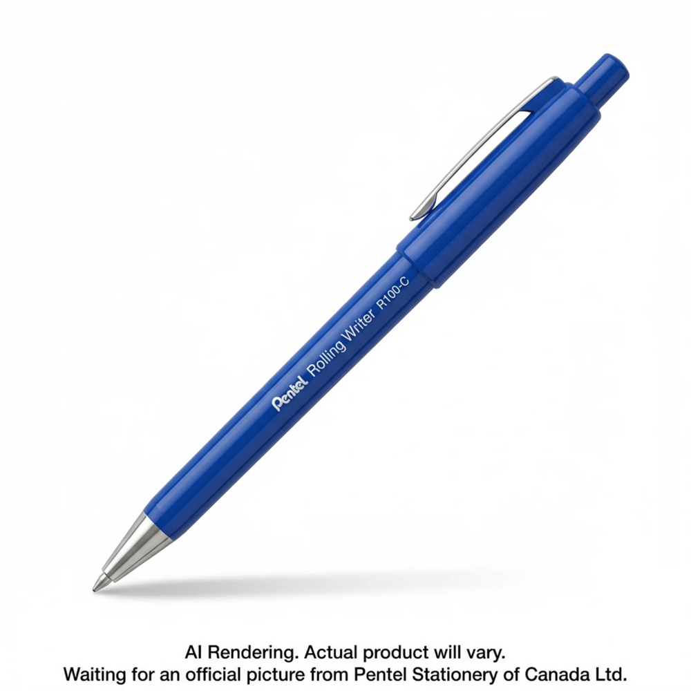 Pentel Rolling Writer Roller Ball Pen, (0.8mm), Blue Ink