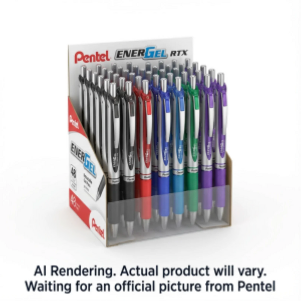 EnerGel Retractable Gel Roller, (0.7mm), Assorted Open Stock Display, 48PCS
