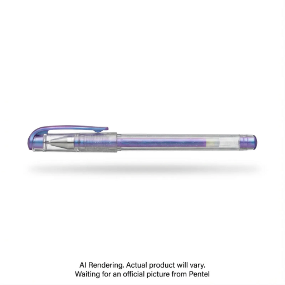 Hybrid Dual Metallic Gel Roller Pen (1.0mm), Violet+Metallic Blue Ink