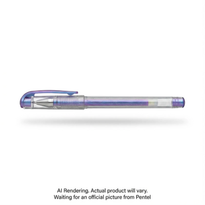 Pentel Hybrid Dual Gel Roller Pen 1.0mm Violet+Metallic Blue Ink (K110-DV)