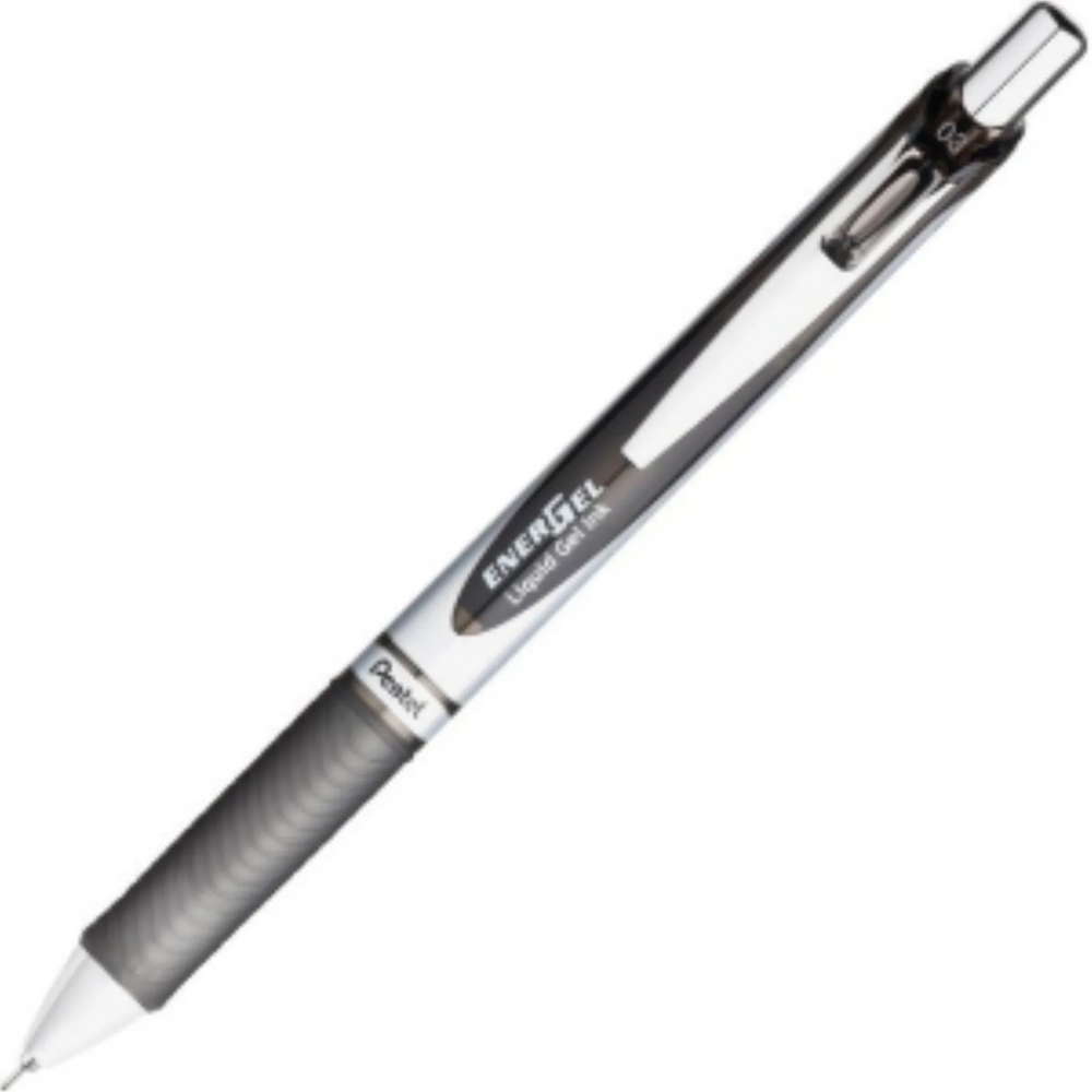 EnerGel Retractable Liquid Gel Pen, (0.3mm) Needle Tip, Black Ink
