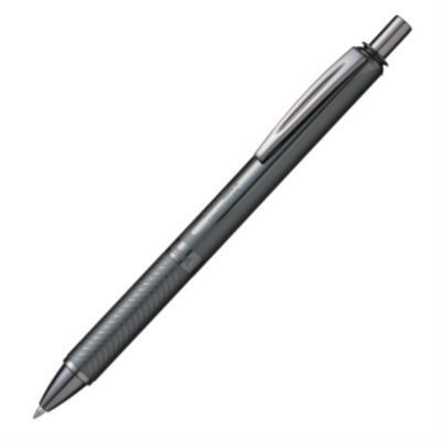 Pentel EnerGel Alloy Retractable Premium Liquid Gel Pen 0.7mm Brown Barrel Black Ink (BL407MA-A)