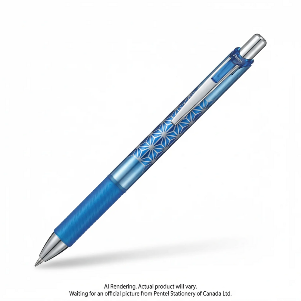 Pentel EnerGel Limited Edition Edo-Kiriko #3 (0.5mm) Metal Tip, Blue Ink