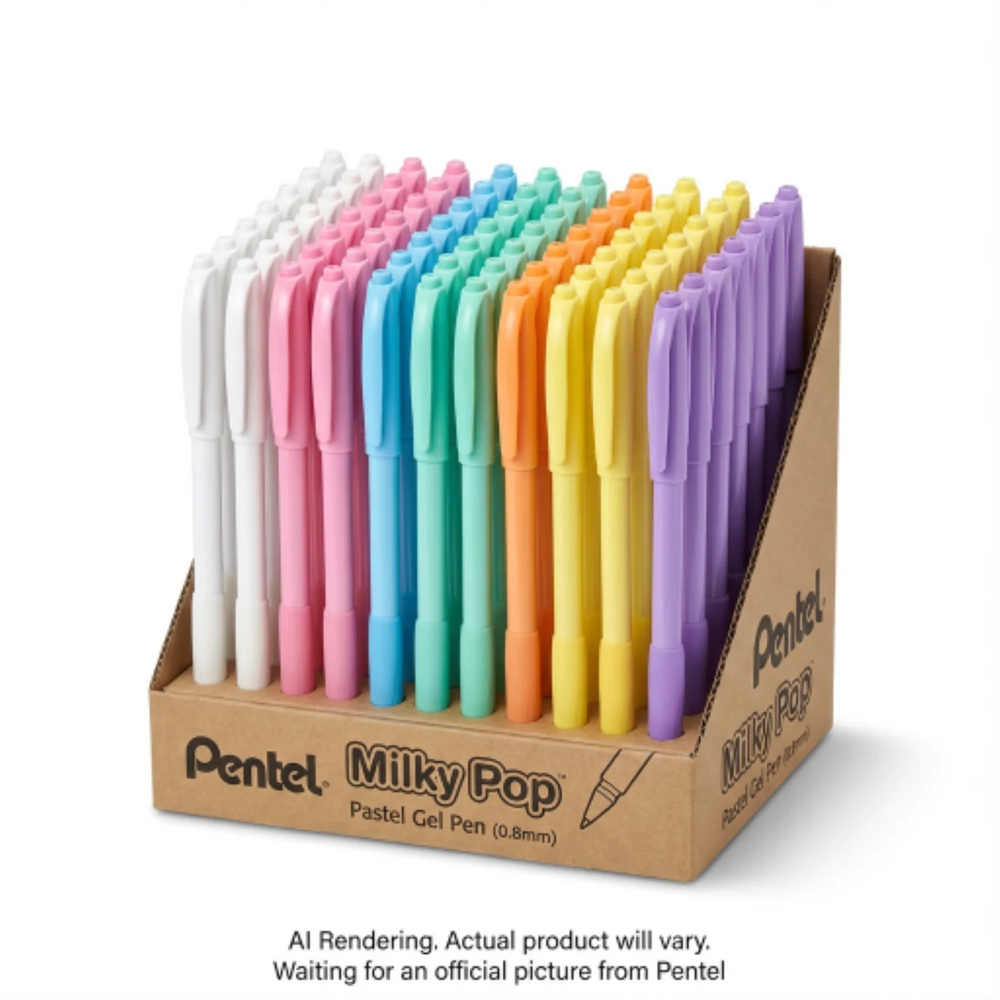 Milky Pop Pastel Gel Pen (0.8mm) Assorted Display, 84PCS
