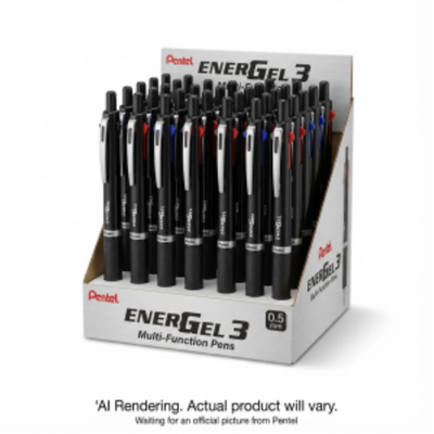 Pentel EnerGel 3 Multi-Function 3 in 1 Liquid Gel Pen Black/Red/Blue Ink (BLC35A-3EFP)