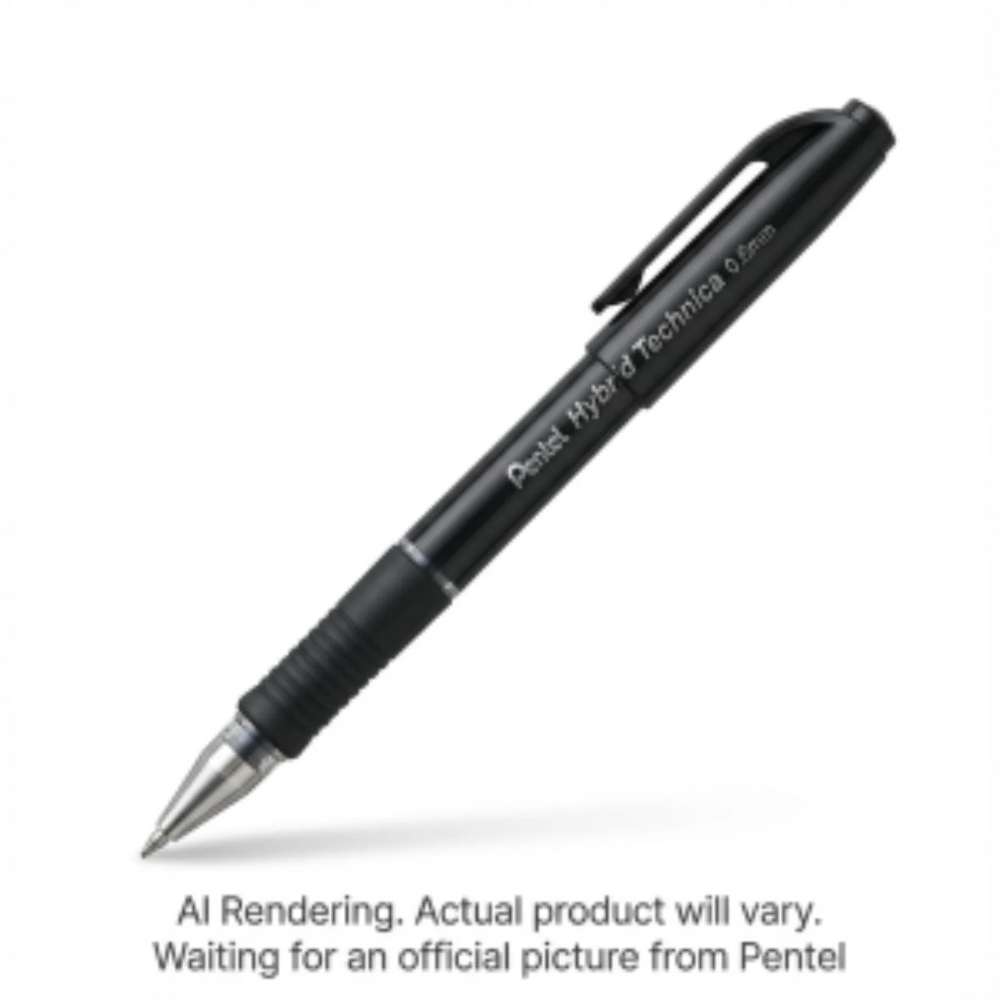 Pentel Arts Hybrid Technica (0.6mm) Gel Pen, Black Ink