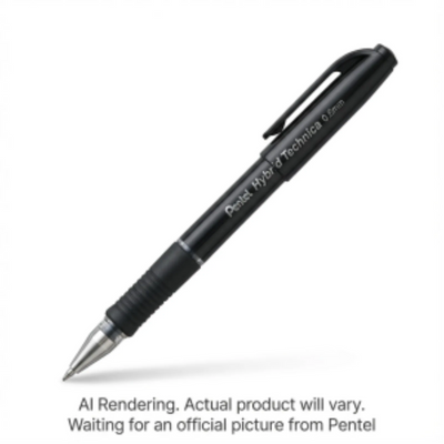 Pentel Arts Hybrid Technica 0.6mm Gel Pen, Black Ink (KN106-A)