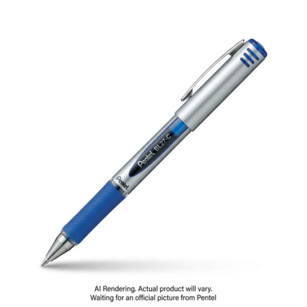 EnerGel Liquid Gel Pen, (0.7mm) Metal Tip, Capped, Blue Ink