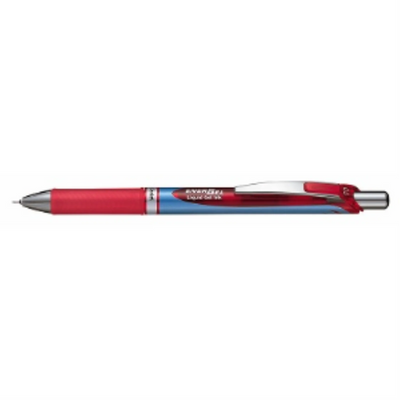 Pentel EnerGel Retractable Gel Pen 0.5mm Needle Tip Red Ink (BLN75-B)