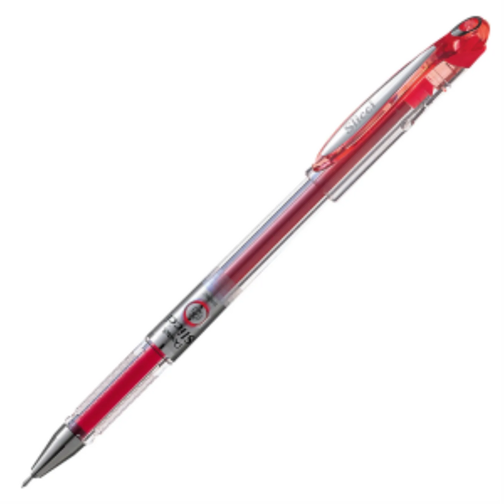 Pentel Arts Slicci (0.25mm) Extra Fine Tip Gel Pen - Red Ink