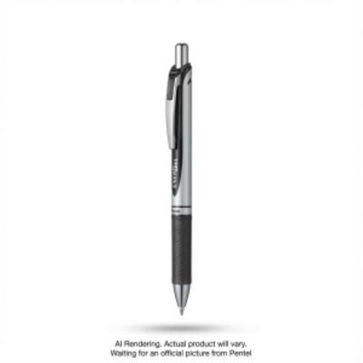 Pentel EnerGel Retractable Gel Roller, 1.0mm Metal Tip, Black Ink (BL80-A)