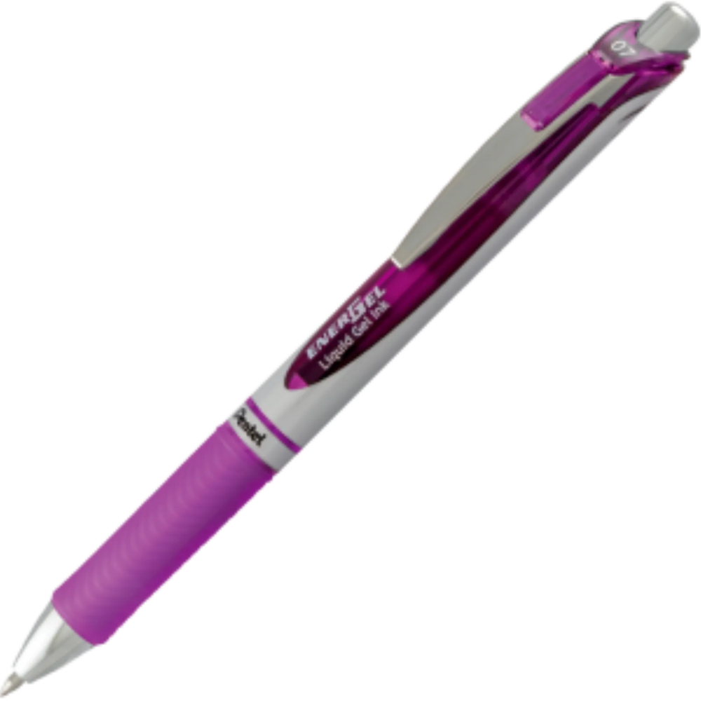 EnerGel Retractable Gel Roller, (0.7mm) Metal Tip, Violet Ink