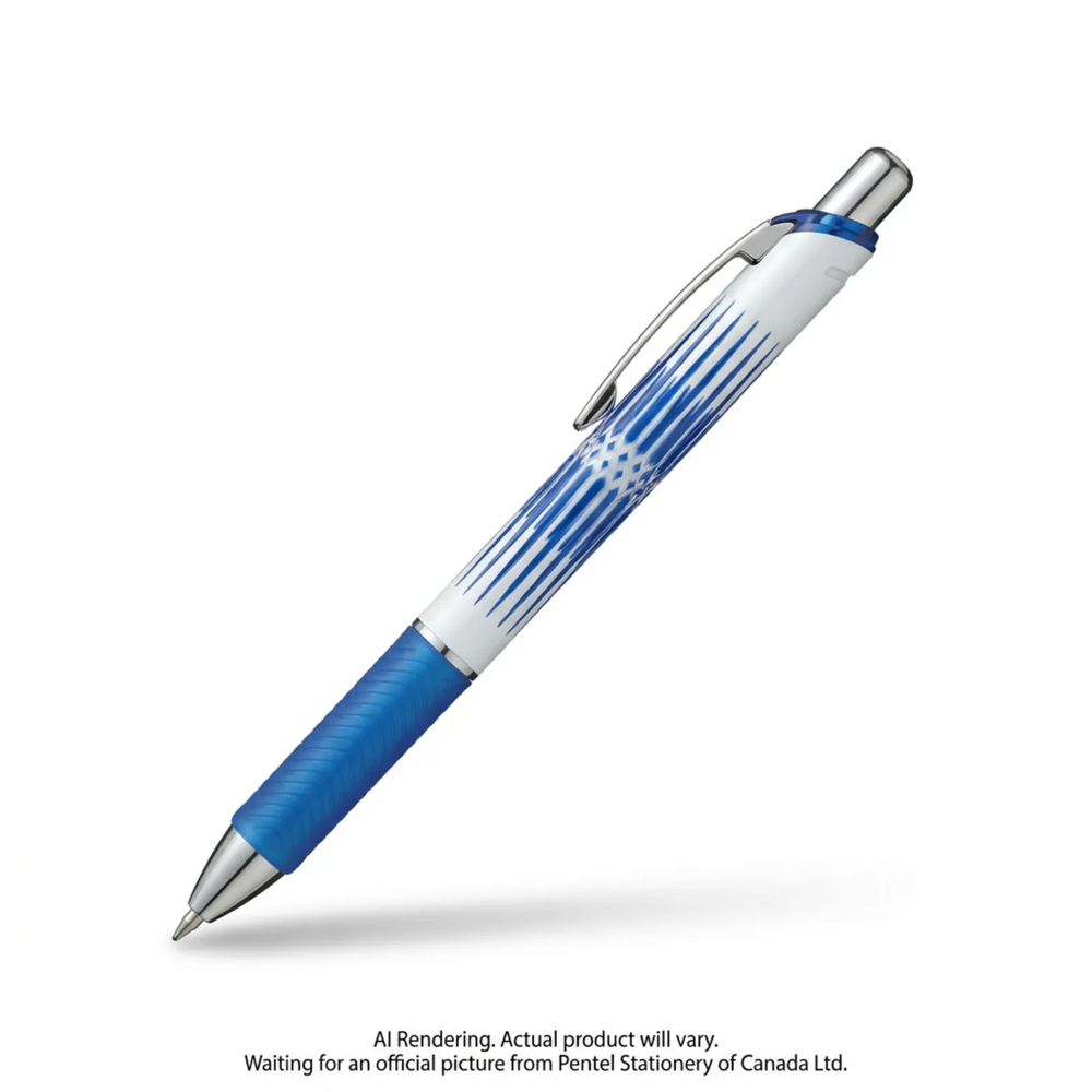 Pentel EnerGel Limited Edition Edo-Kiriko #4 (0.5mm) Metal Tip, Blue Ink