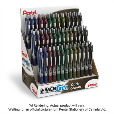 Pentel EnerGel Dark Colours 0.7mm Assorted Ink 4DZ Display (TR-BL77A2-4EFP)