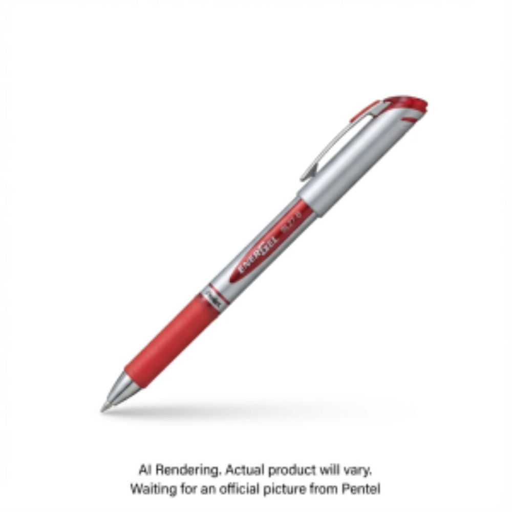 EnerGel Liquid Gel Pen, (0.7mm) Metal Tip, Capped, Red Ink