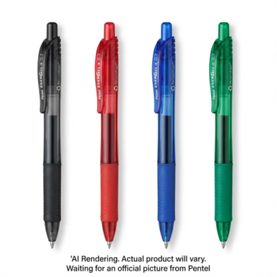 Pentel EnerGel-X Retractable Gel Roller 0.7mm Metal Tip Blister 4PC Pack Assorted (BL107BP4-M)