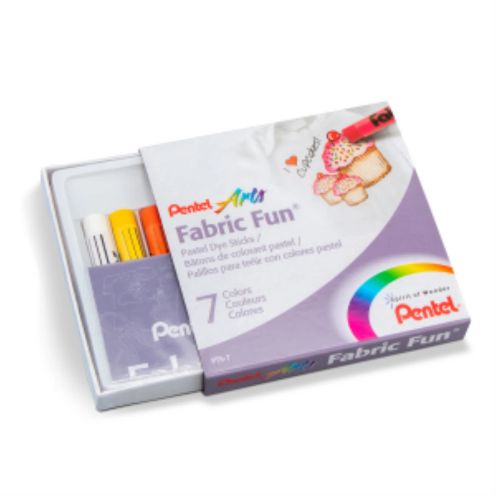 Pentel Arts Fabric Fun Pastels - 7 Colour Set