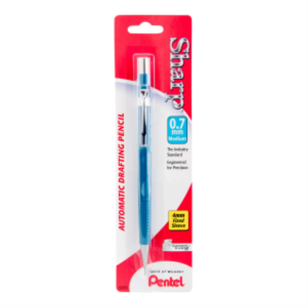 P200 Mechanical Pencil (0.7mm) 1PC Pack, Blue Barrel