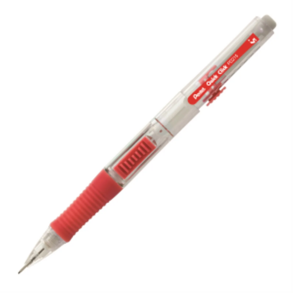 Quick Click Retractable Mechanical Pencil (0.5mm), Red Barrel