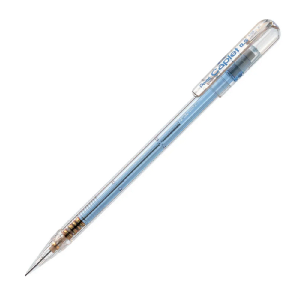 Pentel CAPLET Mechanical Pencil, Blue Transparent Barrel, 0.5mm