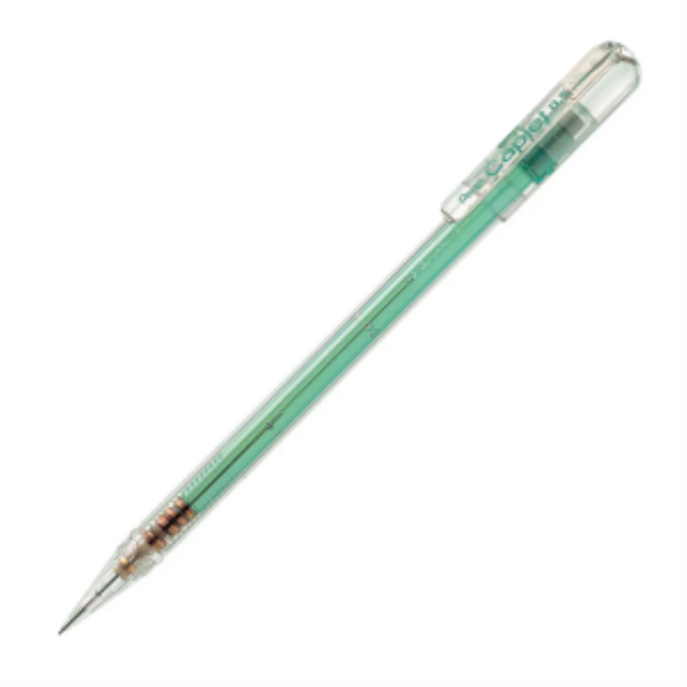 Pentel CAPLET Mechanical Pencil, Green Transparent Barrel, 0.5mm