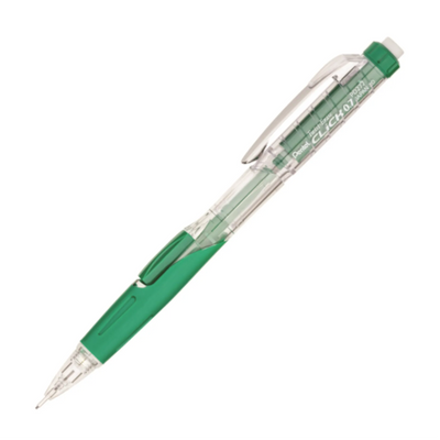 Twist-Erase Click Mechanical Pencil (0.7mm) Clear Barrel, Green Grip
