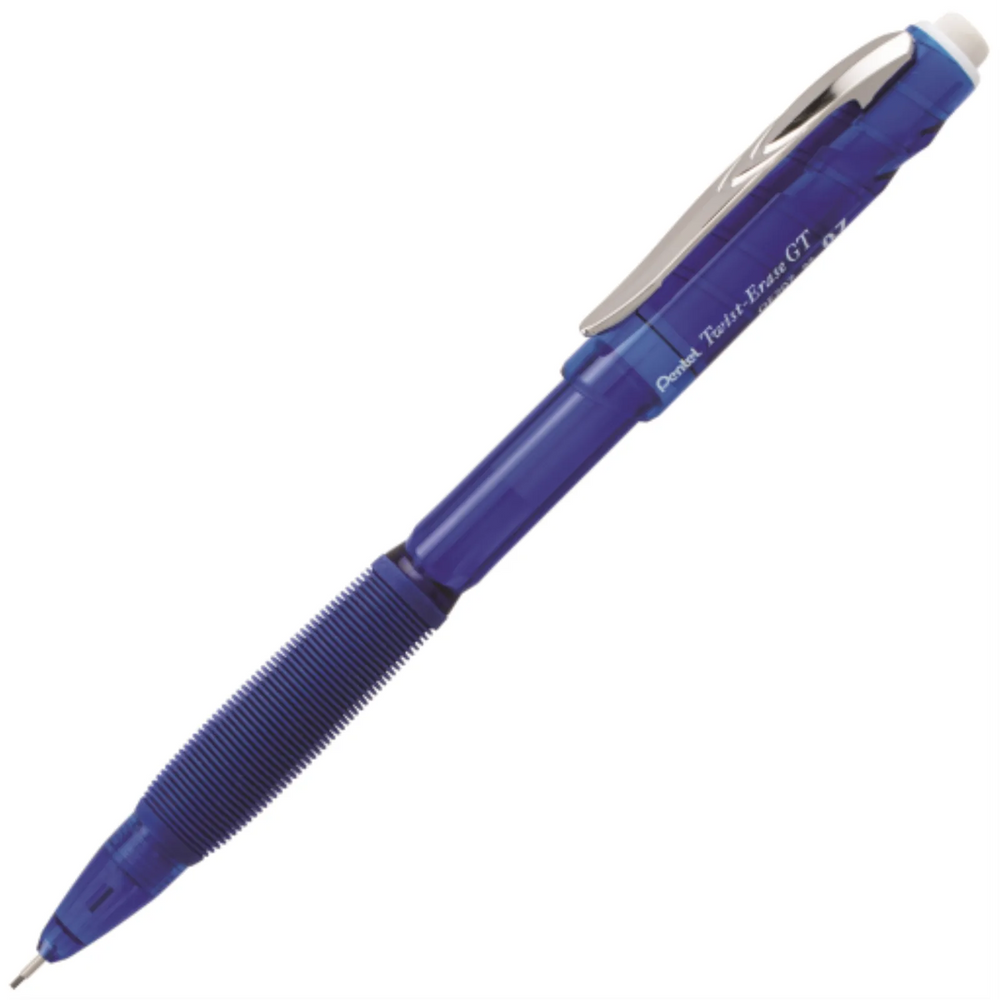 Twist-Erase GT (0.7mm) Retractable 1-Click Mechanical Pencil Transparent Blue Barrel