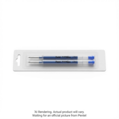 Pentel EnerGel Gel Pen Refill 0.5mm Needle Point Blue Ink 2PC Pack (LRN5BP2-C)