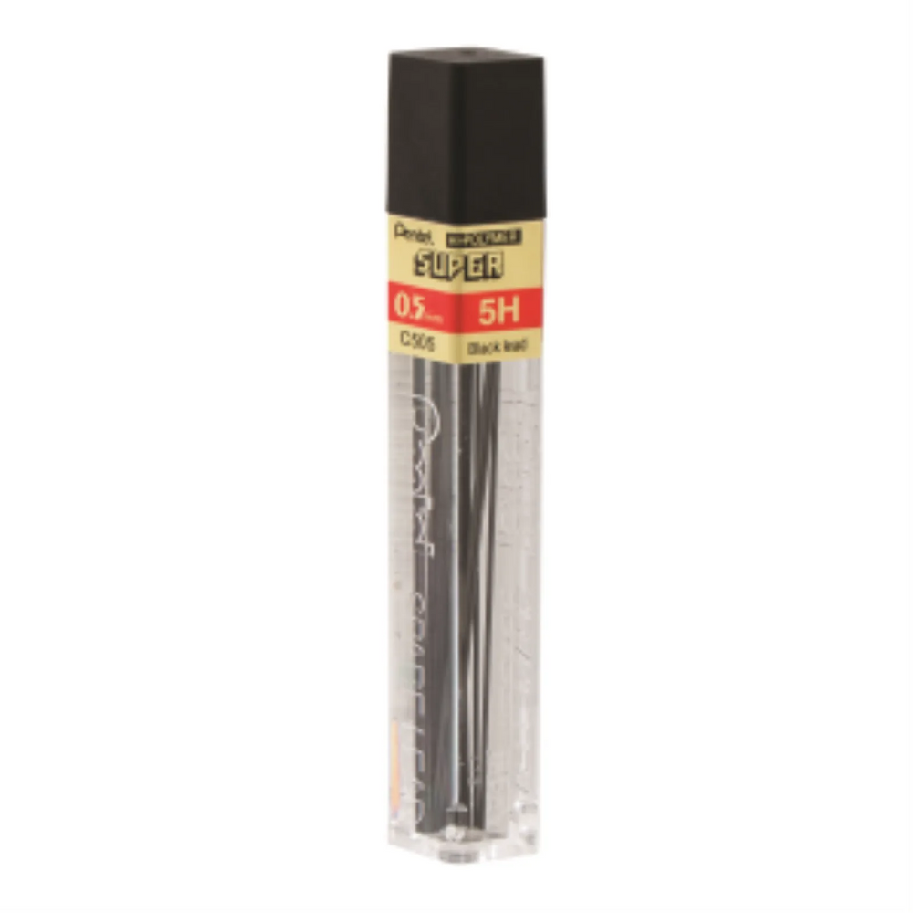 Hi-Polymer Super Lead Refill (0.5mm), 5H, 12 Leads per Tube