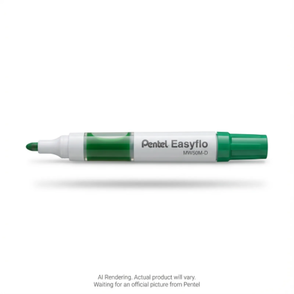 Easyflo White Board Marker, Bullet Point, (6.0mm) Green Ink
