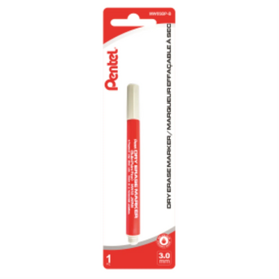 Pentel Dry Erase Marker 3.0mm, Red Ink (MW5SBP-B)