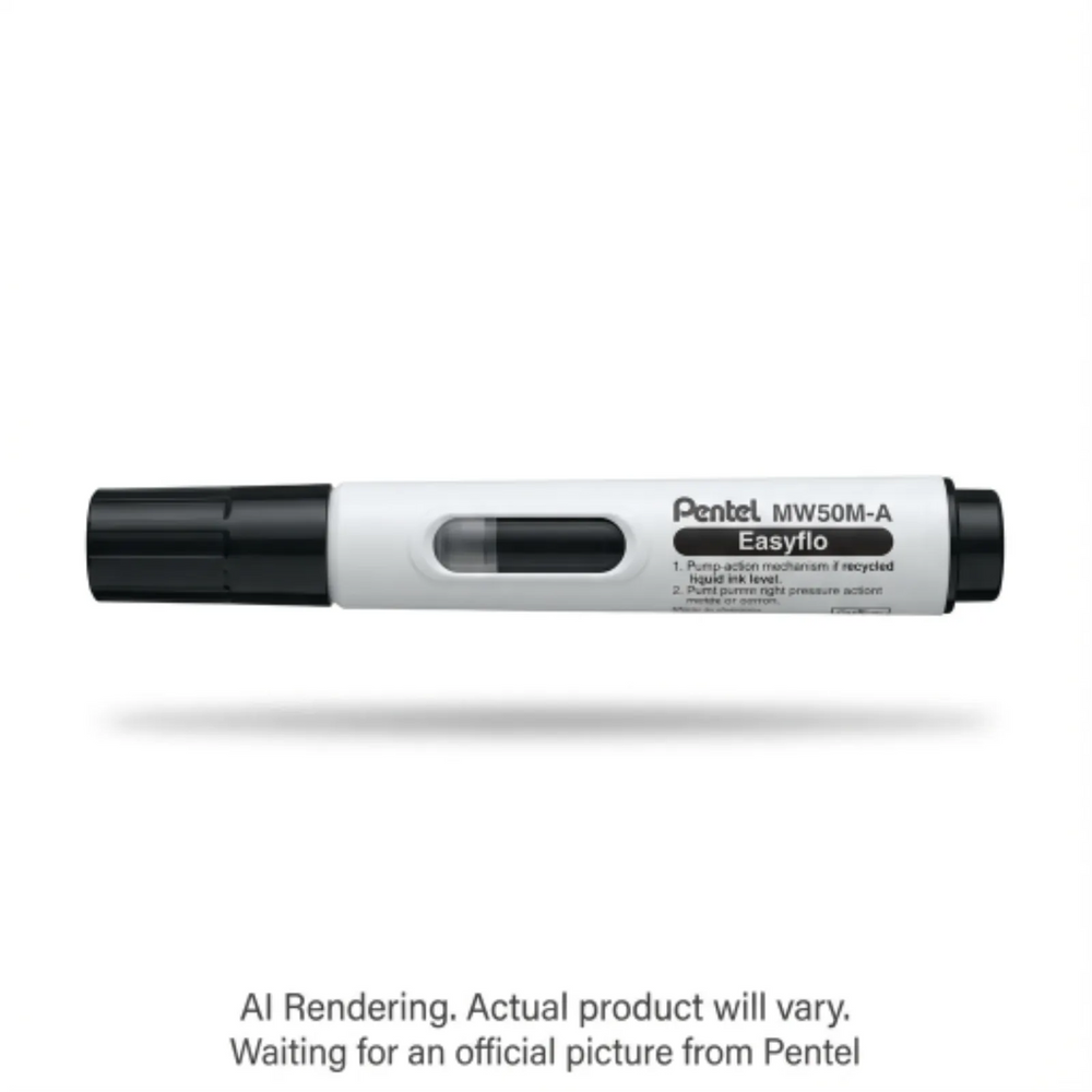 Easyflo White Board Marker, Bullet Tip (6.0mm) Black Ink