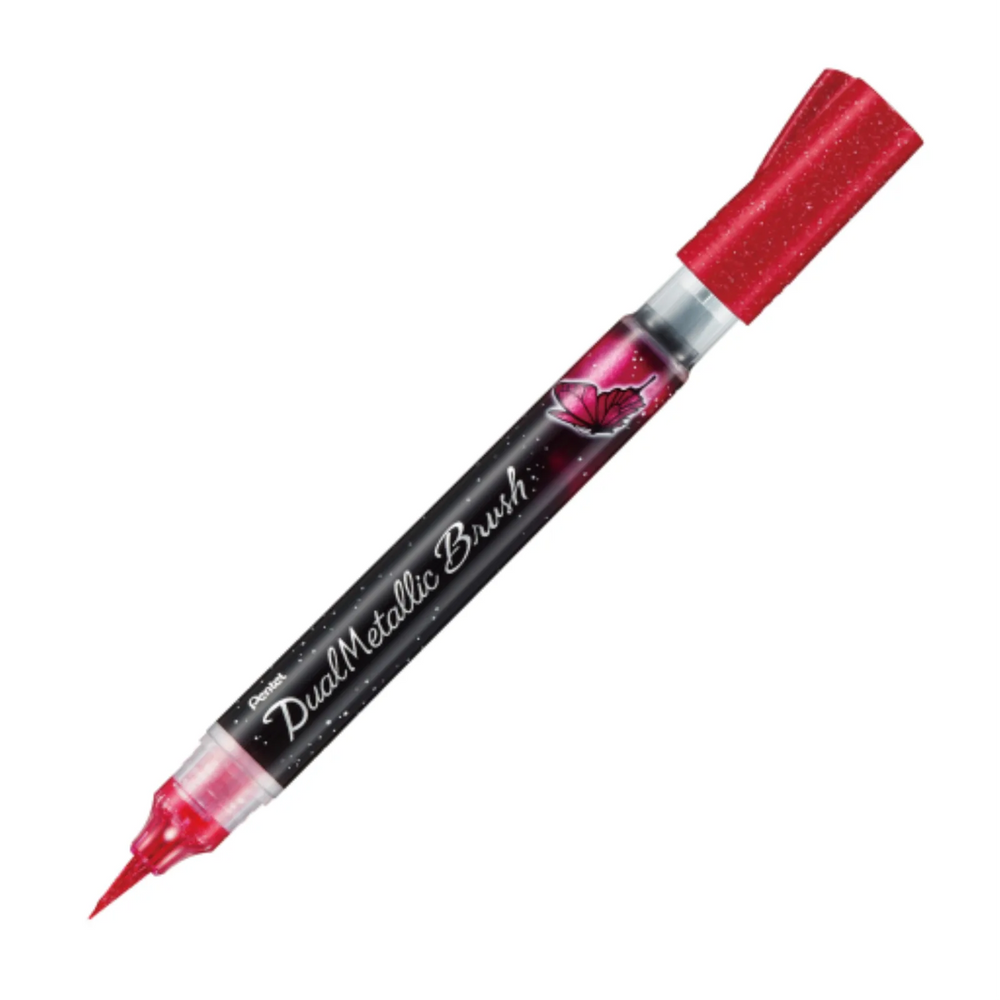 Dual Metallic Brush, Pink + Metallic Pink Ink, 1PC Pack