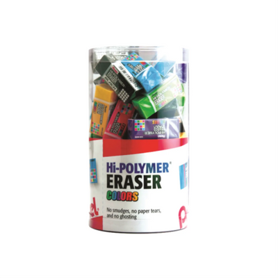Pentel Hi-Polymer Eraser Colours Assorted Small 48 Pack (ZEH05CRM-4)