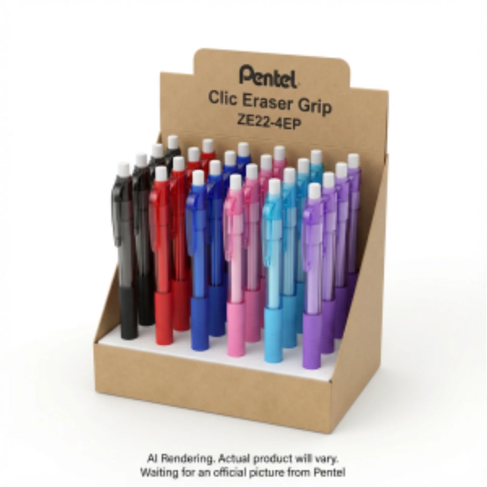 Clic Eraser, Assorted Open Stock Display, 48PCS